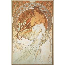 Vászonkép, vászon, kép, alfons mucha, zene